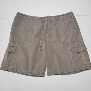 Cabela's Cargo Shorts Size 14 Outdoor Hiking Utility Pockets Khaki Mid Rise
